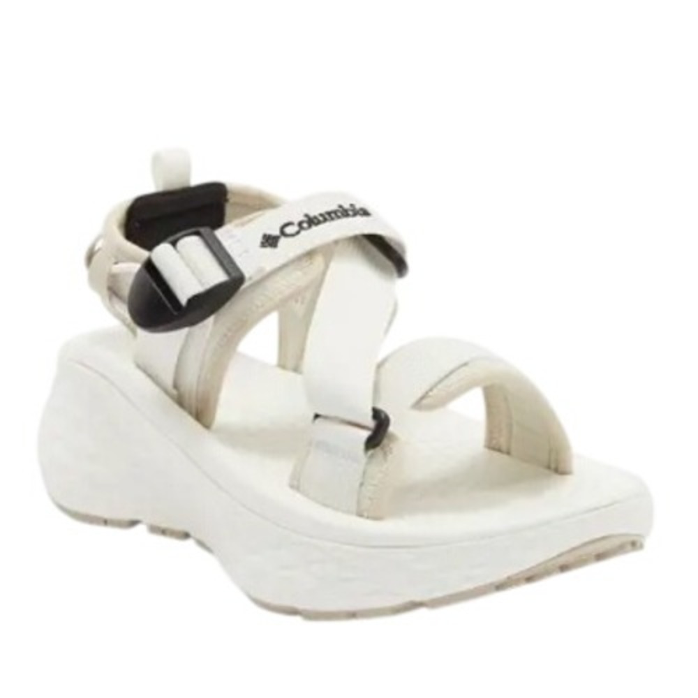 Columbia Konos Elevate Strap Sandals Womens 9 Sea Salt Black BL9431-125 NEW